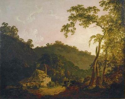 Cottage in Needwood Forest by Joseph Wright