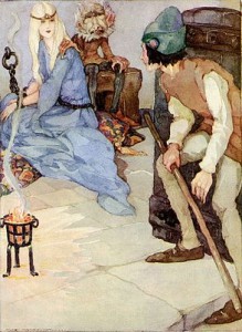 Hans in Luck by Anne Anderson, public domain image