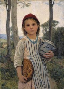 Little Red Riding Hood by Albert Anker, public domain image