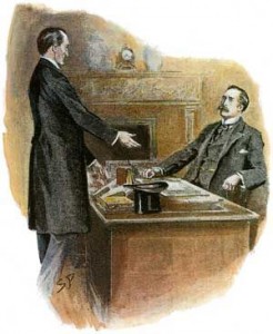 Holmes and Watson by Paget, public domain