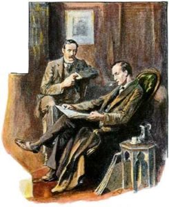 Holmes, illustrated by Paget, public domain