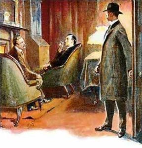 Holmes, illustrated by Sidney Paget, public domain