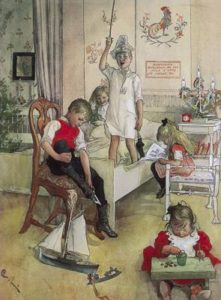 Christmas Morning by Carl Larsson, public domain image