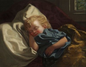 Sleeping Angel by John George Brown, public domain image