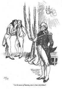 Persuasion illustration chapter 1, by Hugh Thomson, public domain