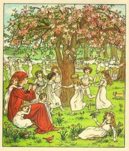 Pied Piper of Hamelin by Kate Greenaway, public domain image