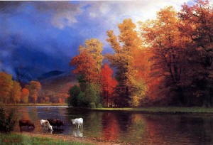 On the Saco by Albert Bierstadt, public domain