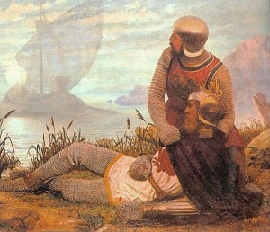 The Death of King Arthur by John Garrick, public domain